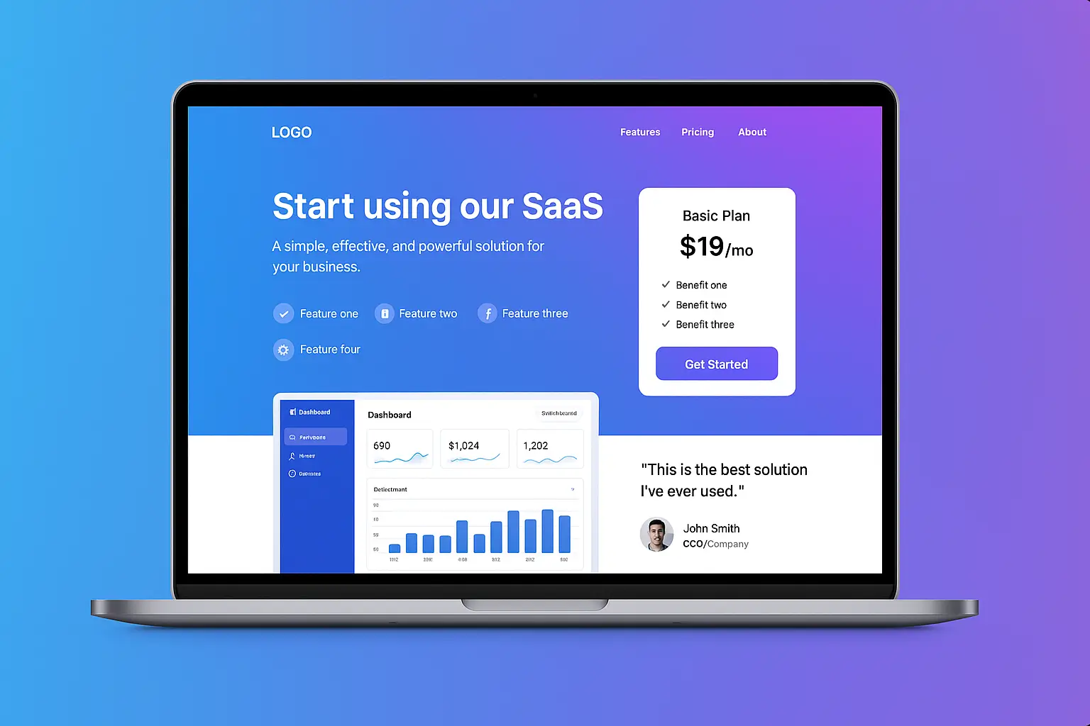 SaaS Product Landing Page